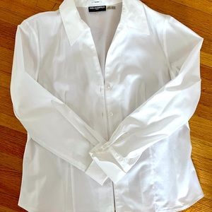 Price Drop - White Karl Lagerfeld Blouse with French Cuffs.